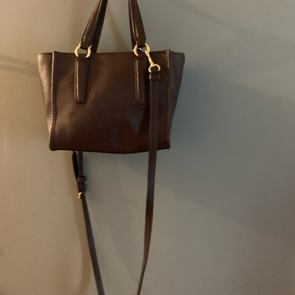 Nwot Coach Brown Crossbody Bag with Gold Hardware mini size - Picture 2 of 6